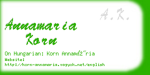 annamaria korn business card